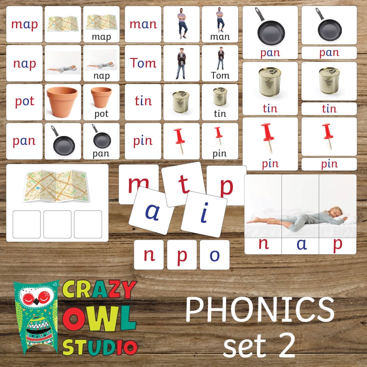 Angličtina phonics – set 2 n p o