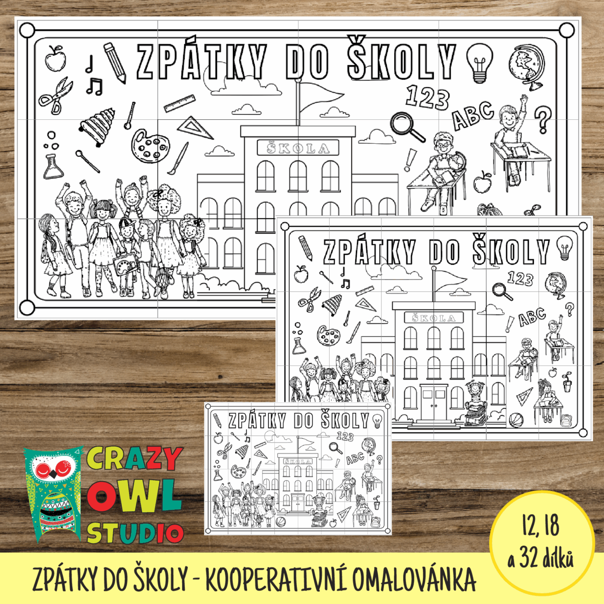 Zpátky do školy – kooperativní omalovánka